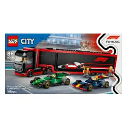 LEGO City bricks 60445 Грузовик Формулы-1 с машинами Формулы-1 RB20 и AMR24