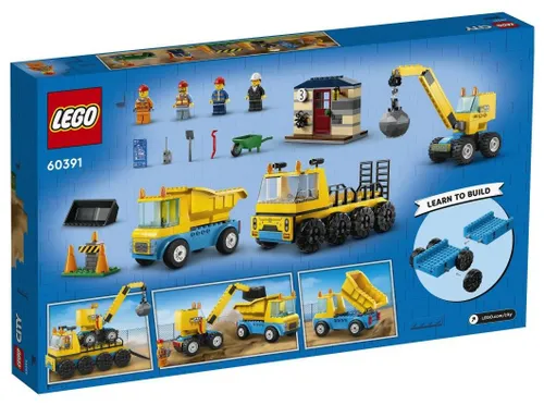 Lego City 60391 yıkım topu ile kamyon ve vinç