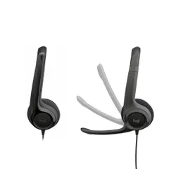 Słuchawki przewodowe z mikrofonem Logitech USB Headset H390 Nauszne Czarny