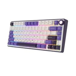 Klawiatura mechaniczna Royal Kludge RK-R75 Blackberry Mousse Brown Switch Biało-Fioletowy