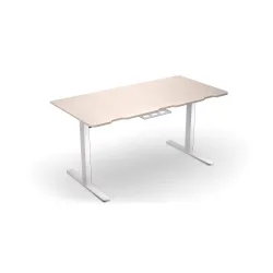 Biurko Endorfy Atlas L Electric Light Wood 150cm Regulacja wysokości Jasne drewno