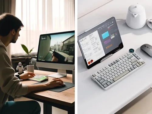 Klawiatura ROYAL KLUDGE RK N80 Pearly Dawn Red Switch