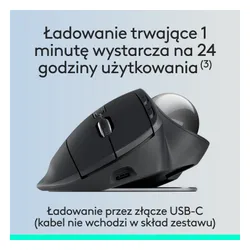 Myszka Logitech MX Ergo S bezprzewodowa czarna