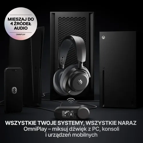 Słuchawki bezprzewodowe z mikrofonem SteelSeries Arctis Nova Pro Omni Nauszne Czarny
