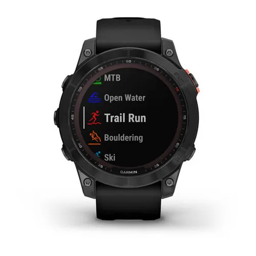 Smartwatch Garmin Fenix 7 Solar Niebieskoszary z czarnym paskiem (010-02540-11)