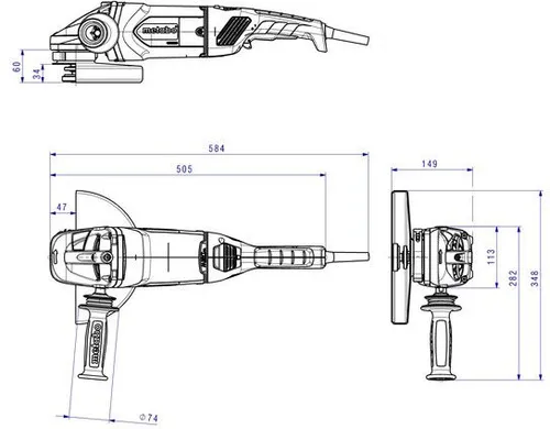 Metabo EC 26-230 MVT Hızlı Taşlama Makinesi