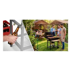 Grill węglowy ogrodowy Berdsen BD-895 z półkami beczka z kominem + termometr + popielnik