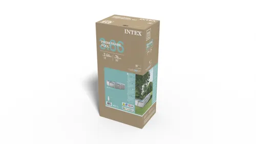 Basen ogrodowy stelażowy Prism Frame 366x76 cm z pompą filtrującą INTEX 26712 ND