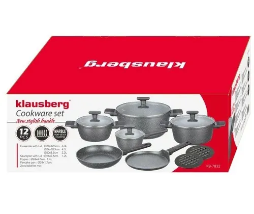 Zestaw garnków KLAUSBERG KB-7832 (12 elementów)