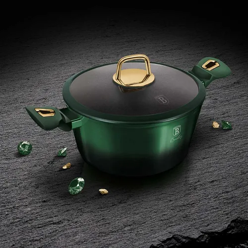 Garnek tytanowy 2.5L 20cm BERLINGER HAUS Metallic Line Emerald BH-6057