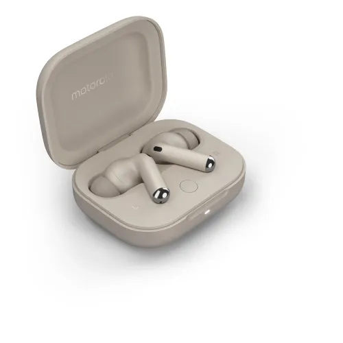 Słuchawki bezprzewodowe Motorola Moto Buds+ sound by BOSE Dokanałowe Bluetooth Jasnoszary