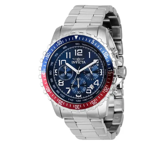 Invicta Watch 39123 Silver / Red / Navy