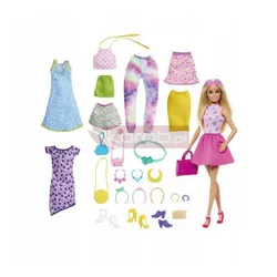 LALKA BARBIE DUŻY ZESTAW DO ZABAWY lalka + ubranka buty akcesoria HKB07