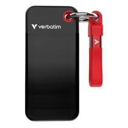 Dysk VERBATIM Pocket 1TB SSD Czarno-czerwony