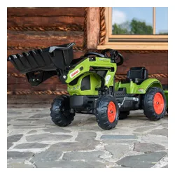 Falk Traktor Claas Zielony z Przyczepą i Łyżką na Pedały od 2-5 lat