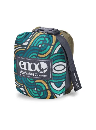 Hamak ENO DoubleNest Print Giving Back Hammock - gond roots/khaki