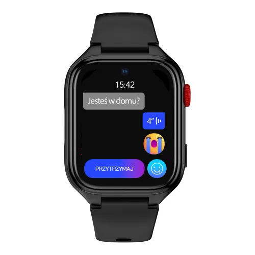 Smartwatch STELIO JuniorPro Funkcje AI 4G Czarny