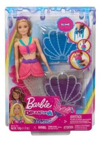 Lalka Barbie Syrena brokatowy Slime GKT75