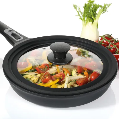 KUCHENPROFI Silicone Glass 20 / 22 / 24 cm - pokrywka uniwersalna szklana