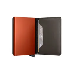 Portfel ochrona RFID Secrid Slimwallet Matte - truffle / orange