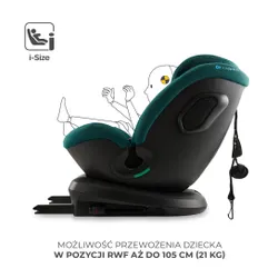 Fotelik samochodowy KINDERKRAFT Xpedition 3 I-Size 40-150 cm (0-22 kg) Zielony