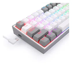 Klawiatura mechaniczna Redragon K617 Fizz RGB Red Box Switch Biało-szary