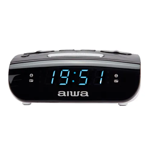 Radiobudzik Aiwa CR-15 AM/FM PLL Czarno-biały