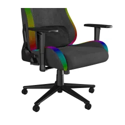 Fotel Genesis Trit 660 RGB Gamingowy do 150kg Tkanina Szary
