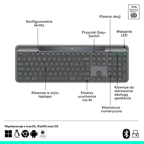 Klawiatura LOGITECH Slim Solar+