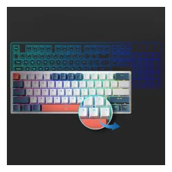 Klawiatura mechaniczna Machenike K500-B61 Gamingowa Przewodowa Red Switch Niebiesko-biała
