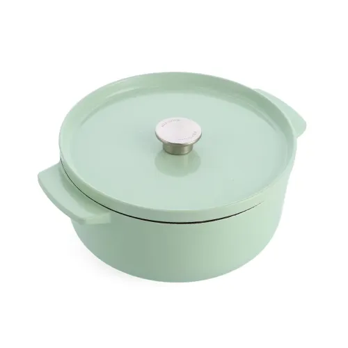 KITCHENAID Pistachio 5,2 l - garnek żeliwny z pokrywką