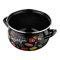 Garnek emaliowany z pokrywką EMALIA POLSKA PLESZEW LASAGNA 2,2 l