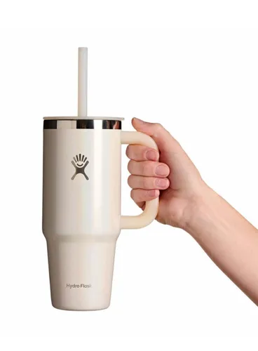 Kubek termiczny ze słomką Hydro Flask Travel Tumbler 710 ml - glimmer cream