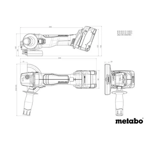 Metabo Açılı Taşlama Makinesi 18L BL 9-125'de