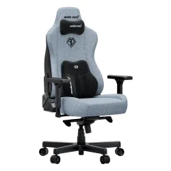 Fotel Anda Seat Kaiser 3E XL Gamingowy do 150kg Tkanina Szaro-niebieski