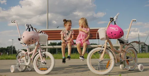 Rower dziecięcy SUN BABY Flower Bike 14 cali dla dziewczynki Niebieski