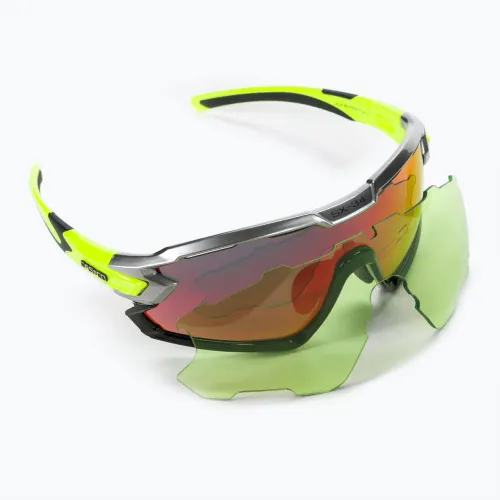 Okulary przeciwsłoneczne CASCO SX-34 Carbonic black/neon yellow