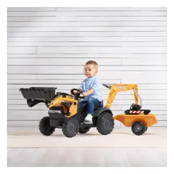 Falk Traktor Na Pedały Case Z Łyżką Koparką I Przyczepą 2-5 Lat