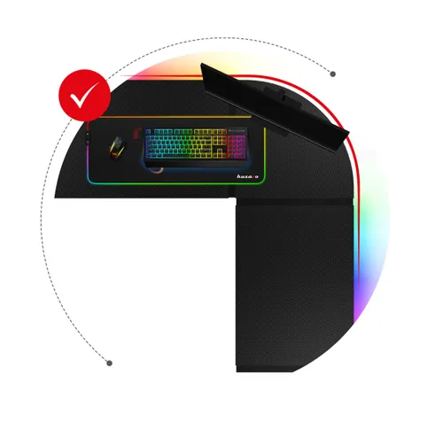 Biurko gamingowe HUZARO Hero 6.0 RGB Czarny
