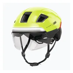 Kask rowerowy z kierunkowskazami ABUS Hyp-e Ace signal yellow