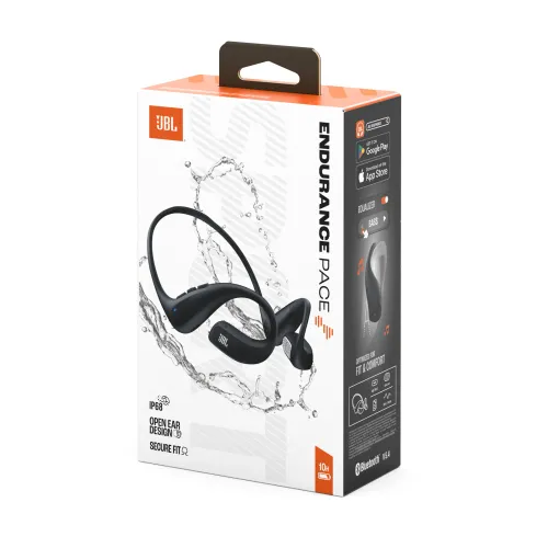 Słuchawki bezprzewodowe JBL Endurance Pace Douszne Bluetooth 5.4 Czarno-szary