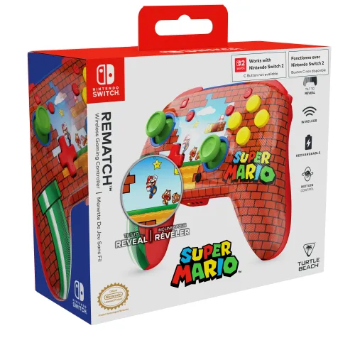 Pad Turtle Beach Rematch Wireless Mario Bricks do Nintendo Switch