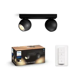 Oświetlenie punktowe Philips Hue White Ambiance Buckram 192794 Czarny