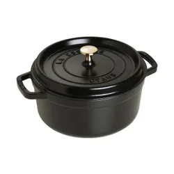 STAUB La Cocotte 3,8 l czarny - garnek żeliwny z pokrywką