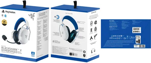 Słuchawki RAZER BlackShark V3 X HyperSpeed dla PlayStation Bezprzewodowe, Nauszne, Dźwięk przestrzenny Biały