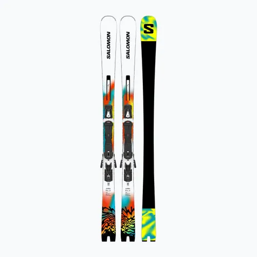 Narty zjazdowe Salomon E Addikt Pro 76 + wiązania MI12 GW white/turquoise/orange
