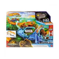 Hot Wheels Tor samochodowy Racer Verse Jurassic World Morski dinopościg