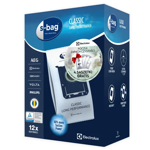 Worek do odkurzacza Electrolux E201SMCC s-bag Classic Long Performance 12szt.