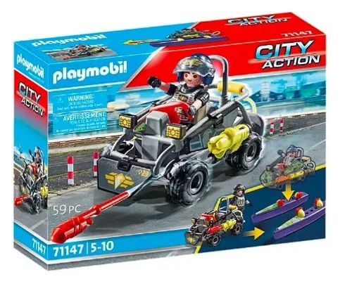 Playmobil City Набор фигурок 71147 Внедорожный квадроцикл спецподразделение