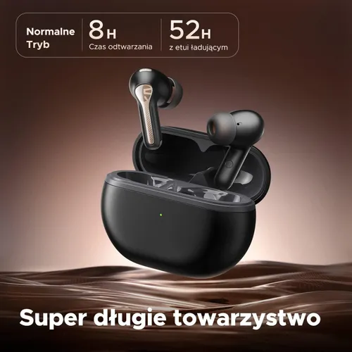 Słuchawki bezprzewodowe Soundpeats Capsule3 Pro Dokanałowe Bluetooth 5.3 Czarny